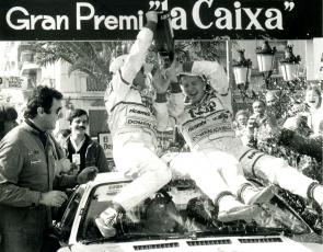 Massimo Biasion y Tiziano Siviero. Rally Costa Brava 1983, ganadores / Foto: Archivo JAS